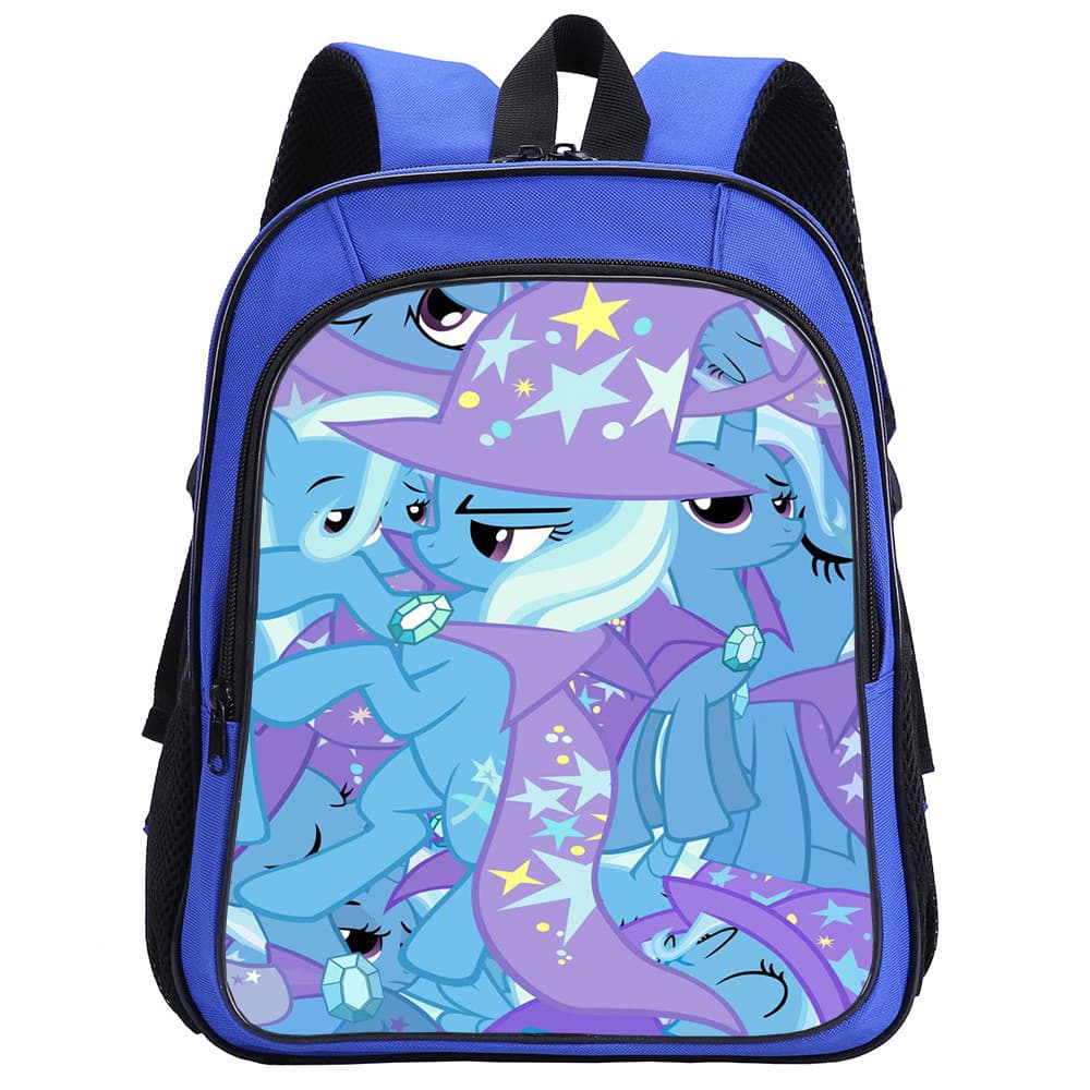 My Little Pony Toddler Backpack 13inch Double Layer Blue Children's Cartoon Backpack Manufacturer One Piece Custom Dropshipping