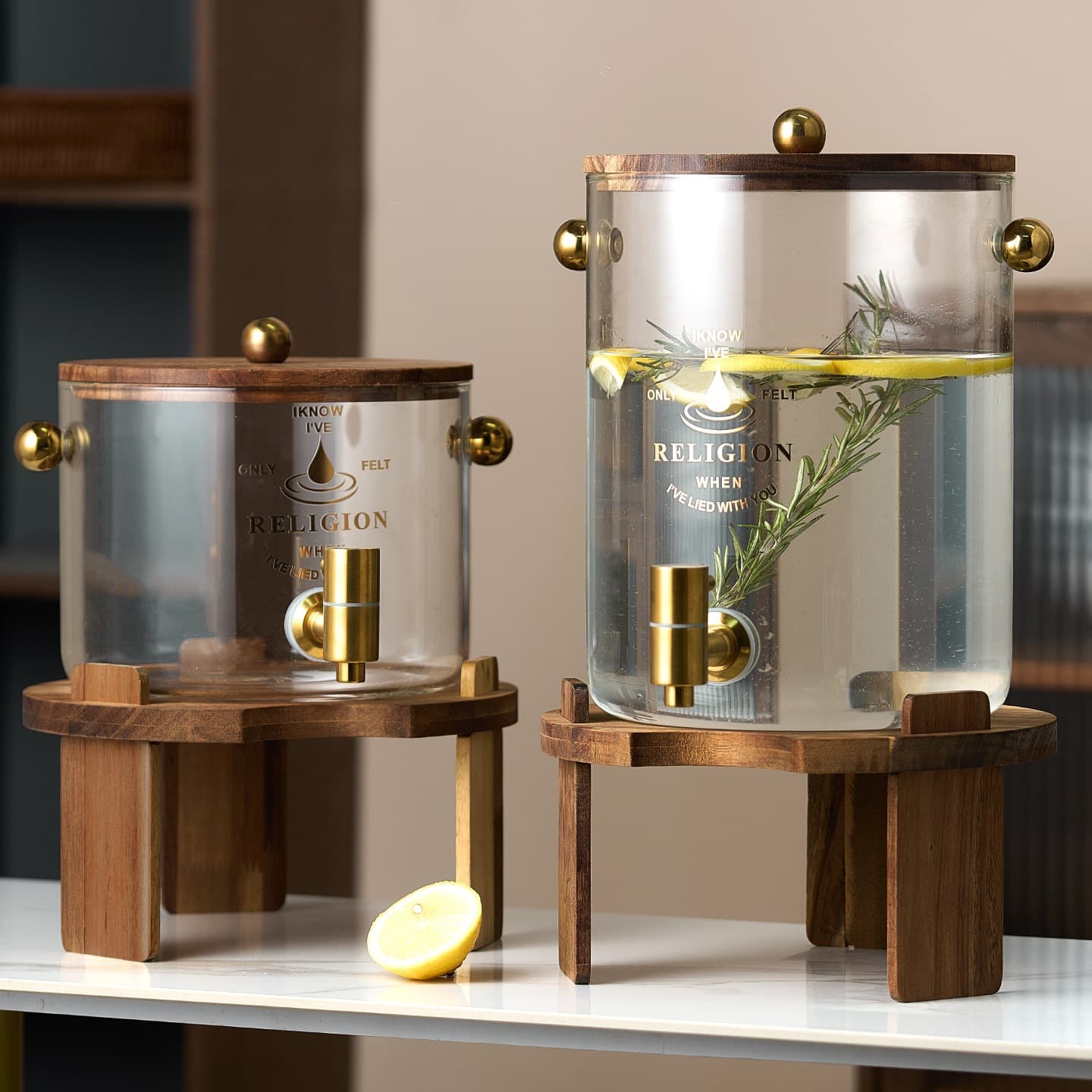 2026 New Large Capacity High Temperature Resistant Glass Cold Water Pitcher with Faucet, Hotel Cola Beverage Heating Herbal Tea Pot Canister