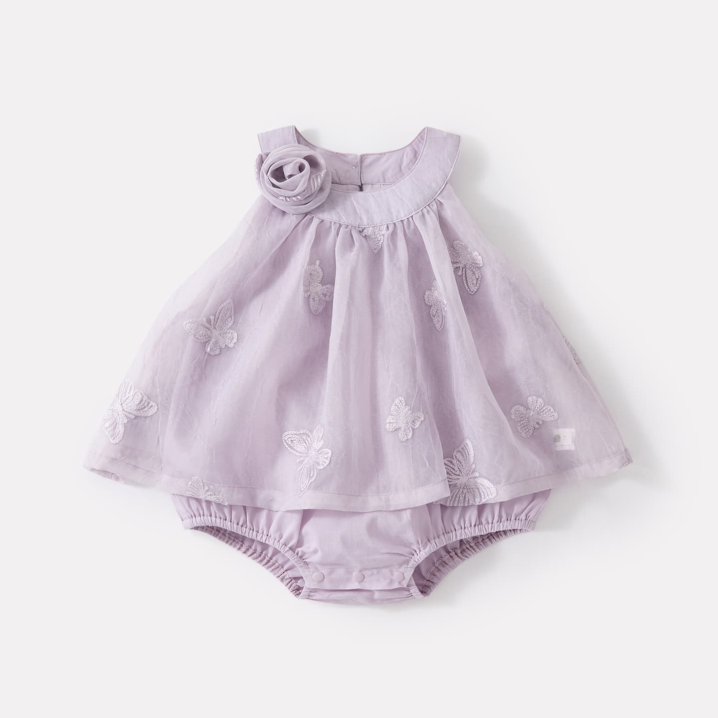 Korean style three-dimensional floral breathable harem dress for infants and young children summer new baby girl sweet butterfly embroidered vest dress