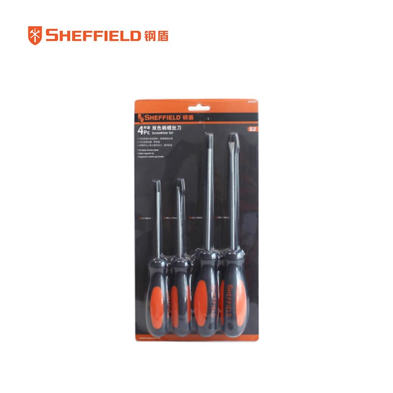 Steel Shield S056003 4-piece Magnetic Phillips and Flathead Screwdriver Set for Computer Repair