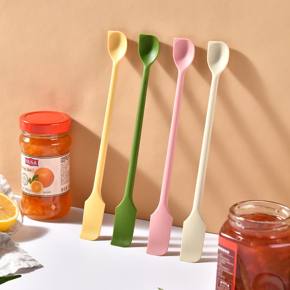 Kitchen Silicone Spatula Baking Supplies Jam Spoon Cake Scraper Long-Handled Spoon Silicone Spatula