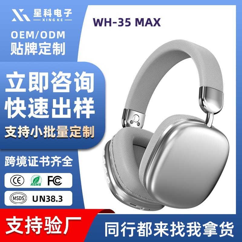 Custom Over-Ear Headphones Compatible with Apple, Electroplated Minimalist Wireless Bluetooth Headphones with Ultra-Long Battery Life and Low Latency