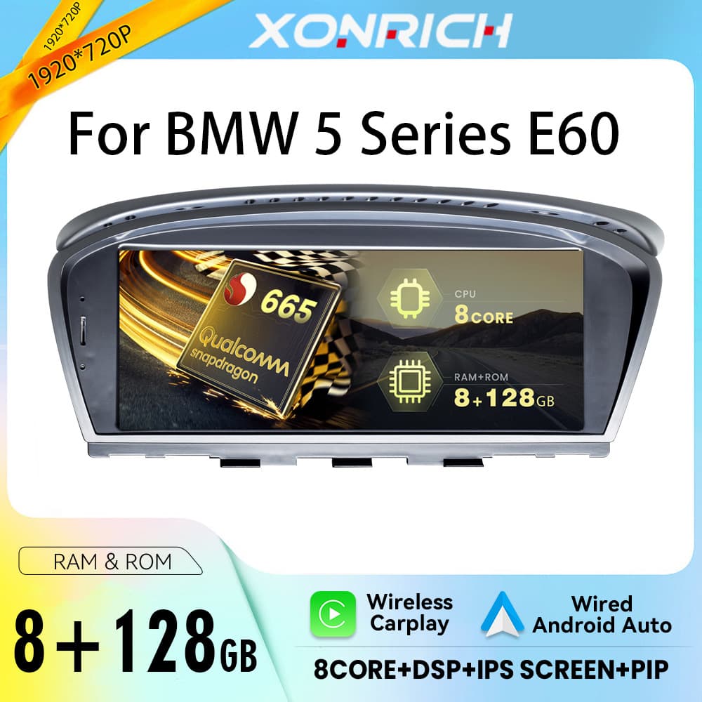 Cross-border Application of BMW 5 Series E60 CCC/CIC Qualcomm Android Modified HD Large Screen Navigation GPS
