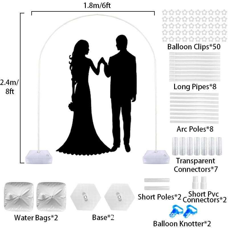 Cross-border balloon arch set wedding wedding arrangement arch birthday party decoration balloon holder water bag dropshipping