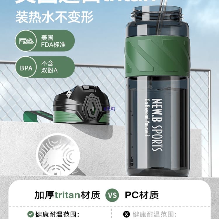 Sports water cup for boys and girls going to school, high temperature resistant fitness outdoor large capacity 2025 new style