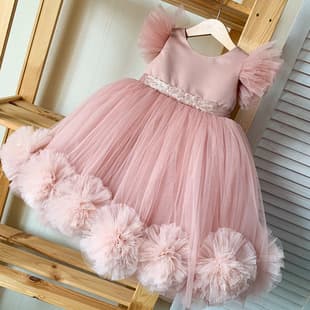 Cross-border Baby Birthday Dress Festival Evening Performance Children's Stylish Dress Flower Girl Wedding Dress Tutu Skirt