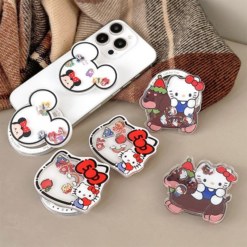 Korean Light Luxury KT Wobble Stand, Simple and Compact Magnetic Personality Cute Phone Holder, Desktop Airbag