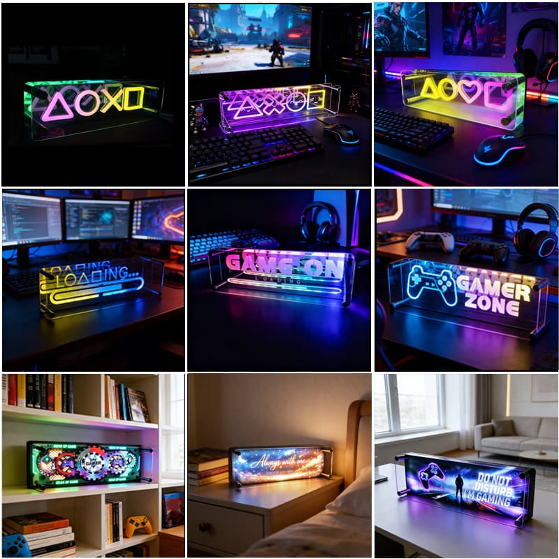 Cross-Border Led Neon Lights Customized for Amazon's Best-Selling Luminous Lettering Acrylic Design Lights Store Sign Atmosphere Lighting