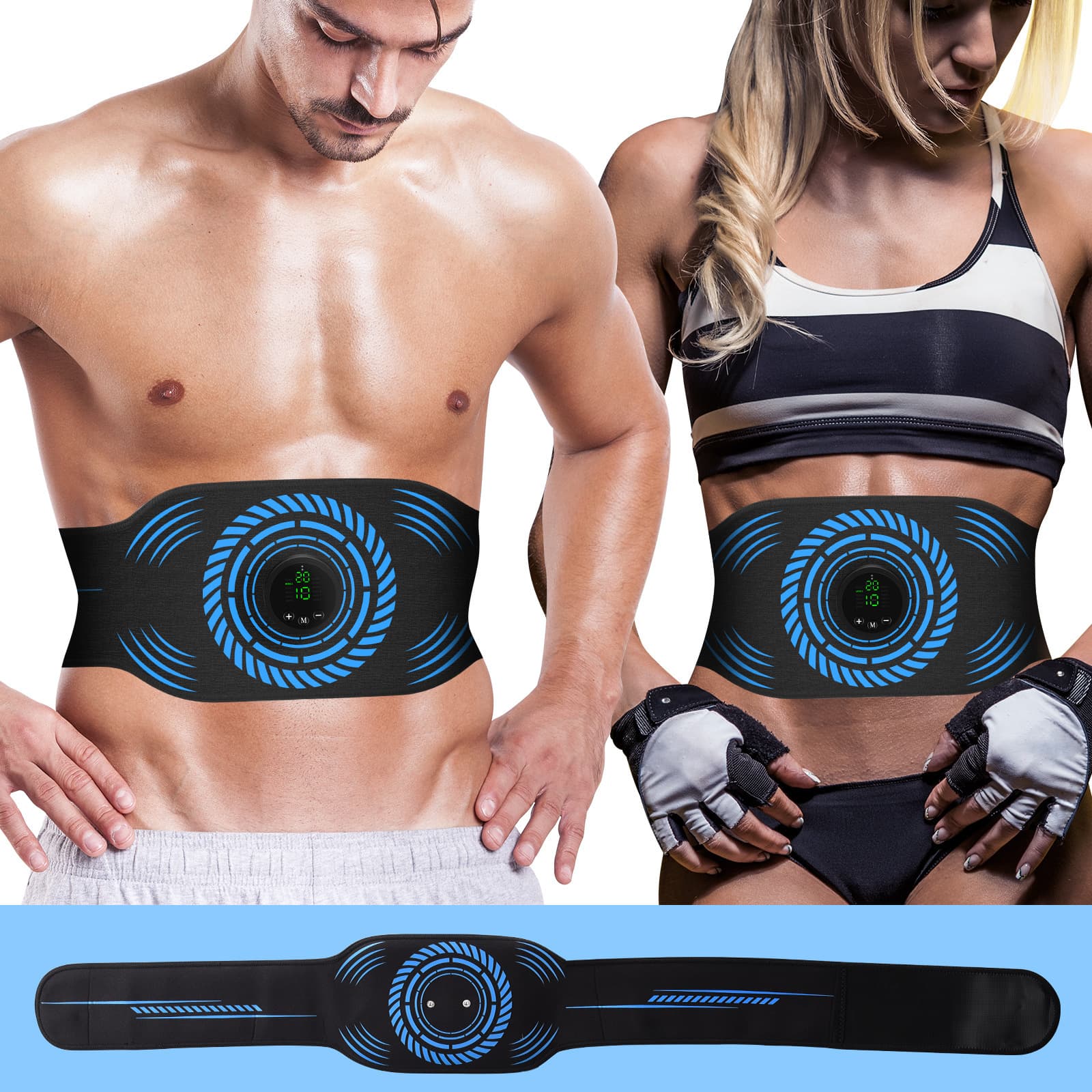 Foreign trade cross-border US Amazon display silicone fitness belt EMS lazy home fitness abdominal patch