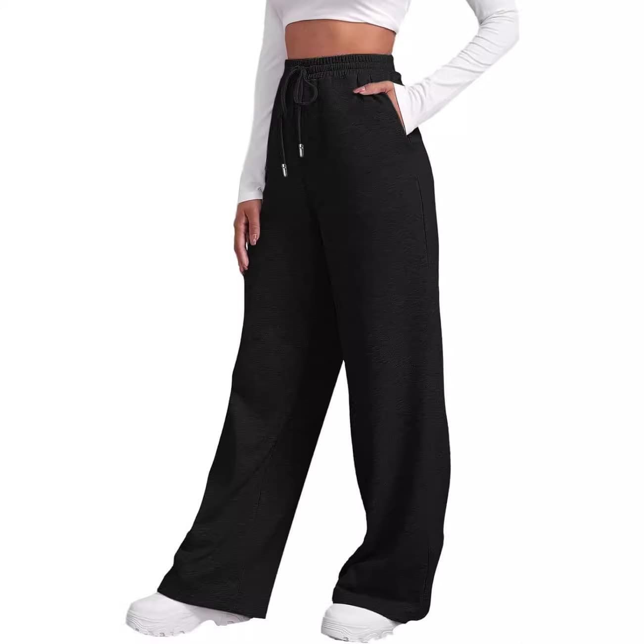 Wide Leg Sweatpants for Women 2026 Trendy High Waisted Drawstring