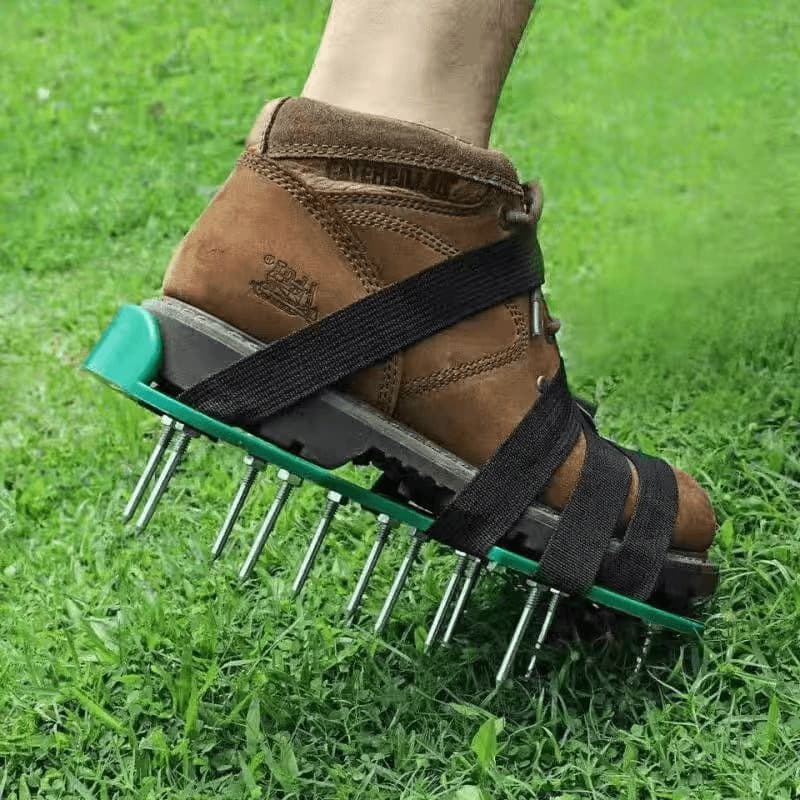 Cross-border Garden Grass Loosening 4.2CM Lawn Spike Shoes Lawn Aeration Shoes Self-leveling Epoxy Garden Tool