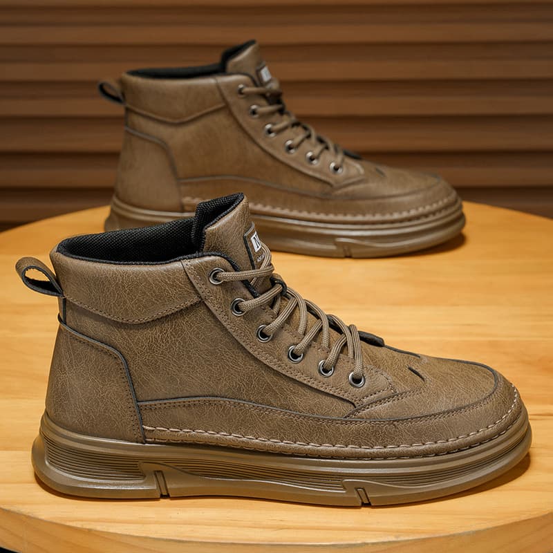 Men's Martin boots, new autumn style, waterproof and non-slip, chef shoes, men's work shoes, trendy and versatile leather shoes, short boots