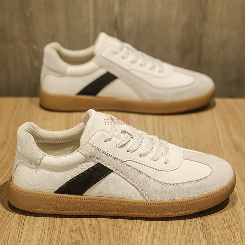 Men's Shoes Winter Plush Lined Cotton Shoes Soft Sole Agate Plimsolls Men's Autumn Trendy Sports Retro Casual German Training Trendy Shoes