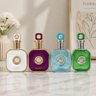 Cross-border New Product Black Infinity Round Hole Perfume 35ml Middle East Arabian Dubai Men's and Women's Perfume Wholesale