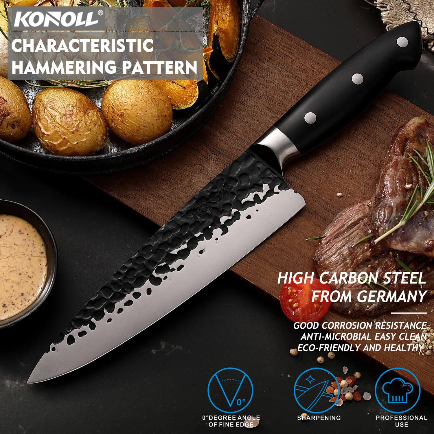 Factory Direct Wholesale Amazon Cross-Border Chef Knife Western Japanese Style Slicing Household Deboning Meat Knife Kitchen Knife