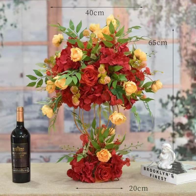 European-style Wedding Geometric Iron Flower Stand Decoration Props for Wedding Head Table, Hotel Banquet Table, and Sign-in Table Vase