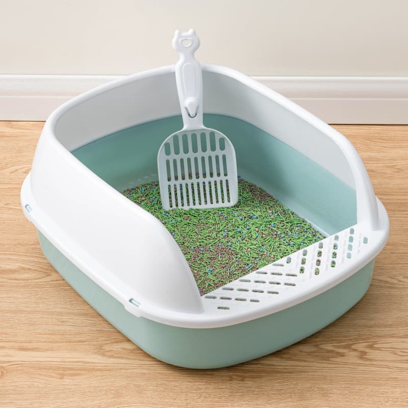 Semi-enclosed Large Cat Litter Box for Kittens, Anti-splash, Thickened, Pet Cat Toilet Supplies