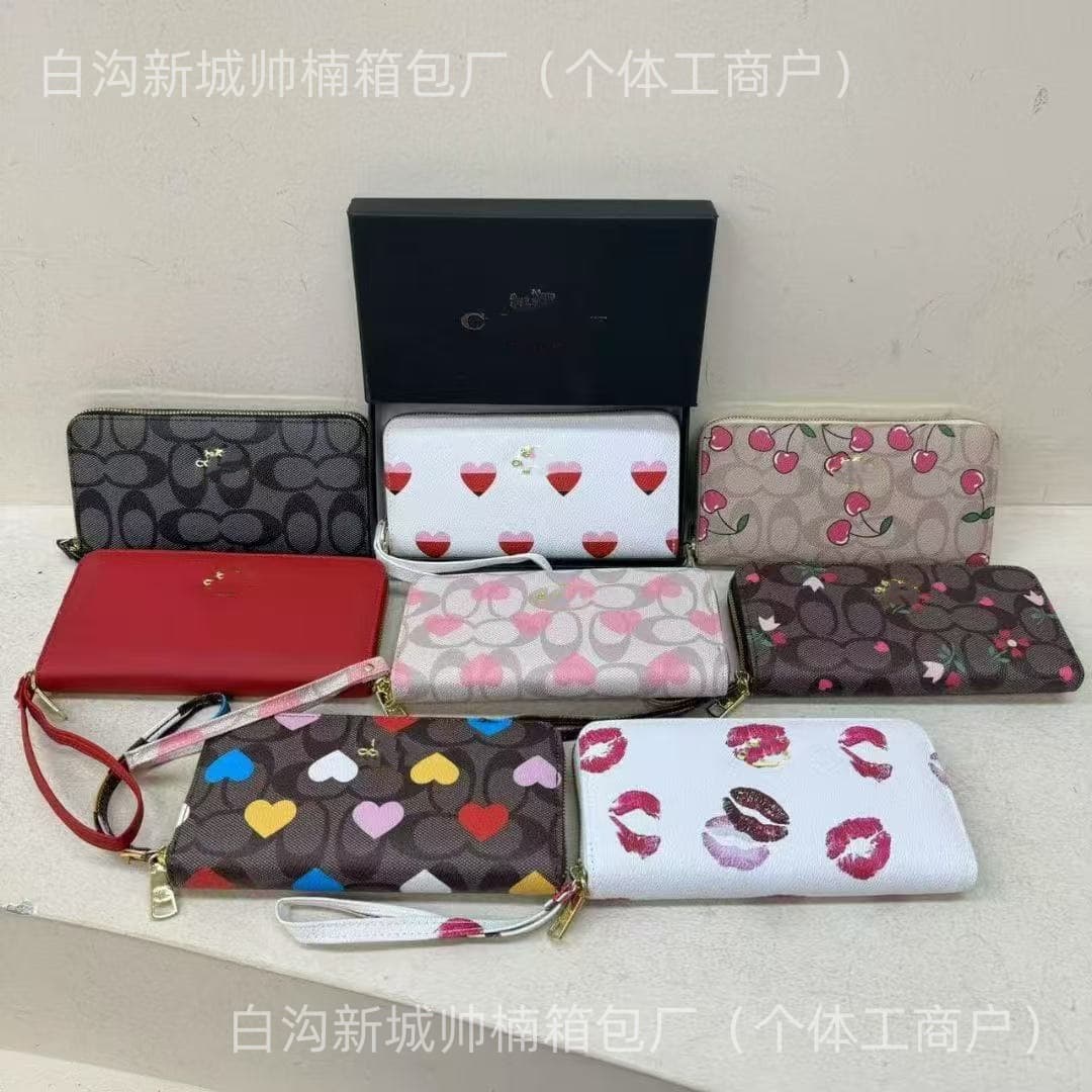 Cross-border Wallet 2025 New PU Leather Printed Handheld Wholesale Bags Mini Zipper Pouch Versatile Tote