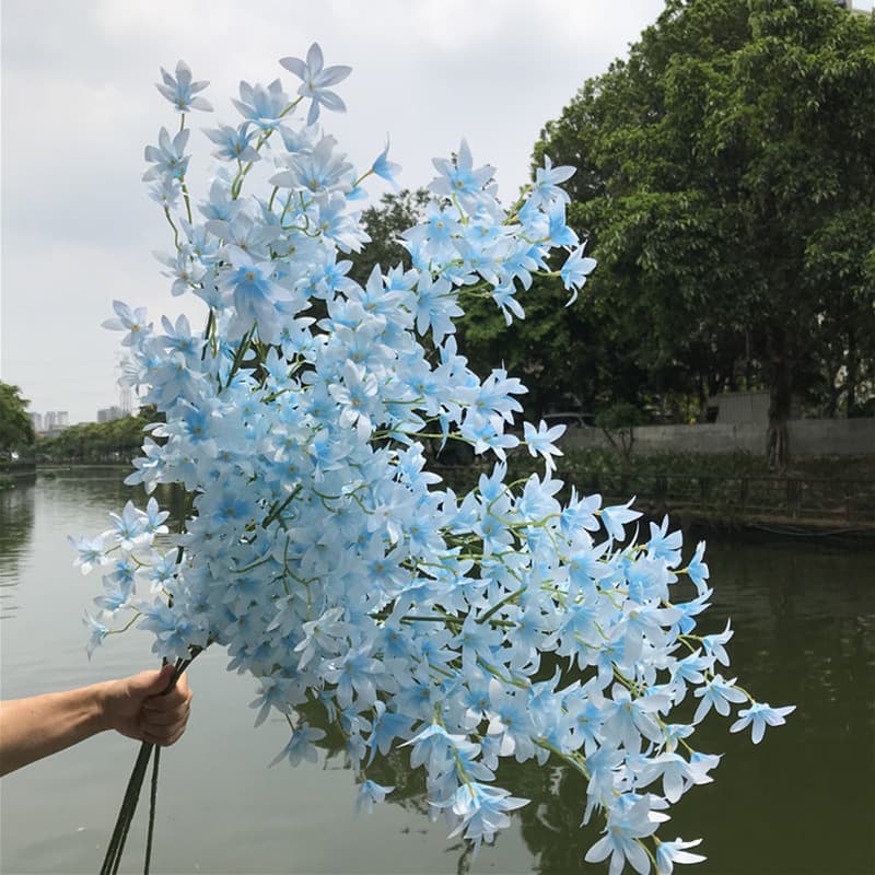 Wedding Artificial Flower Wholesale Dendrobium Wedding Hall Ceiling Flower Wedding Decoration Floor Arrangement Floral Photography Props Soft Furnishing