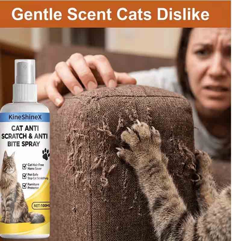 Kineshinex Cat Protection Spray for Indoor and Outdoor Household Items, Protects Sofas, Bed Corners, etc.