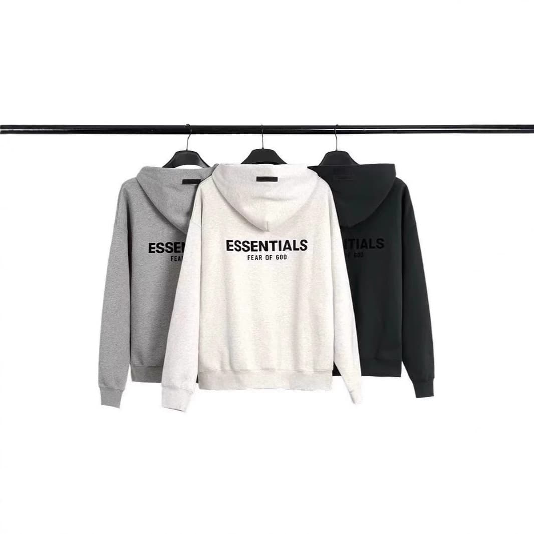 FOG Fuline ESSENTIALS Season 8 Fuxian Gaojie Trendy Brand Sweatshirt Technology Flocked Letter Hoodie