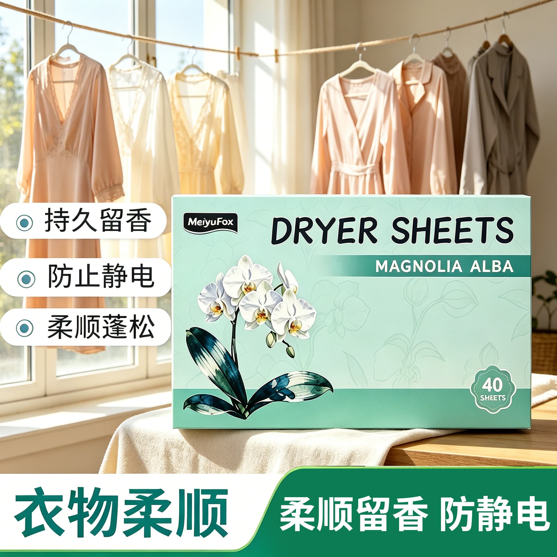 Factory Direct Softener Dryer Sheets Fabric Softener Sheets Anti-Static Wrinkle Release Smoothing Sheets for Clothes