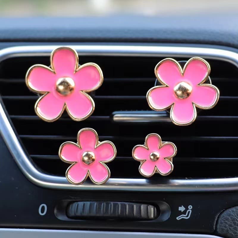 Daisy Vent Clip Car Air Freshener, Daisy Flower Car Air Vent Decor, Creative Car Aroma Diffuser Ornament, Car Interior Decoration