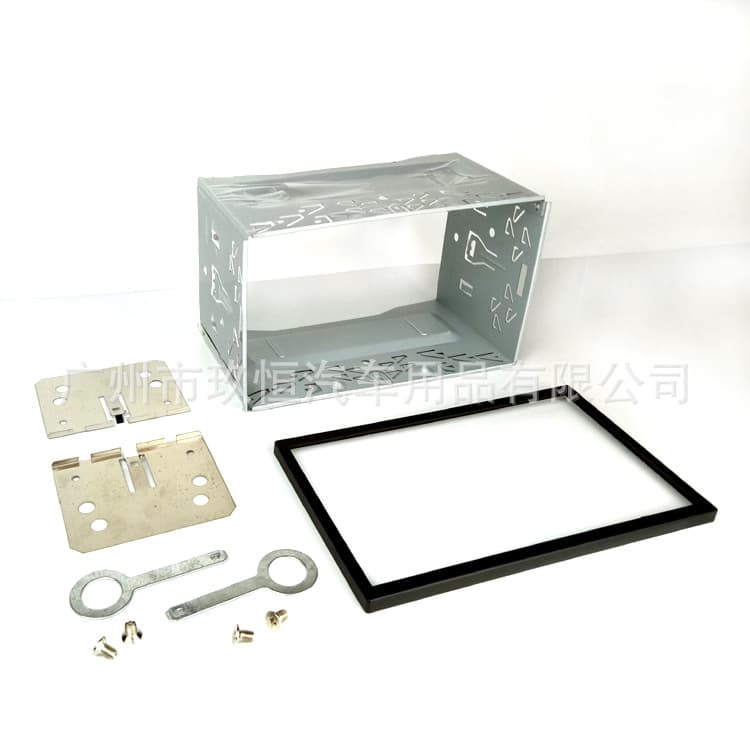 Suitable for Volkswagen ISO universal 2DIN iron frame + car audio dual-spindle retrofit frame DVD navigation bracket panel