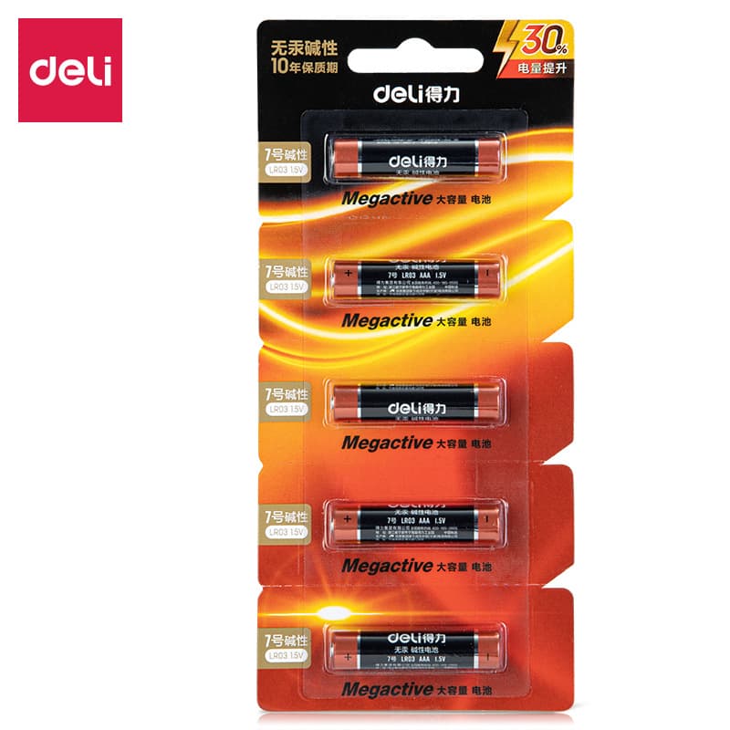 Deli 18510/18511 Alkaline AA/AAA Batteries, Smart Door Lock Remote Control High Capacity for Office and Home Use