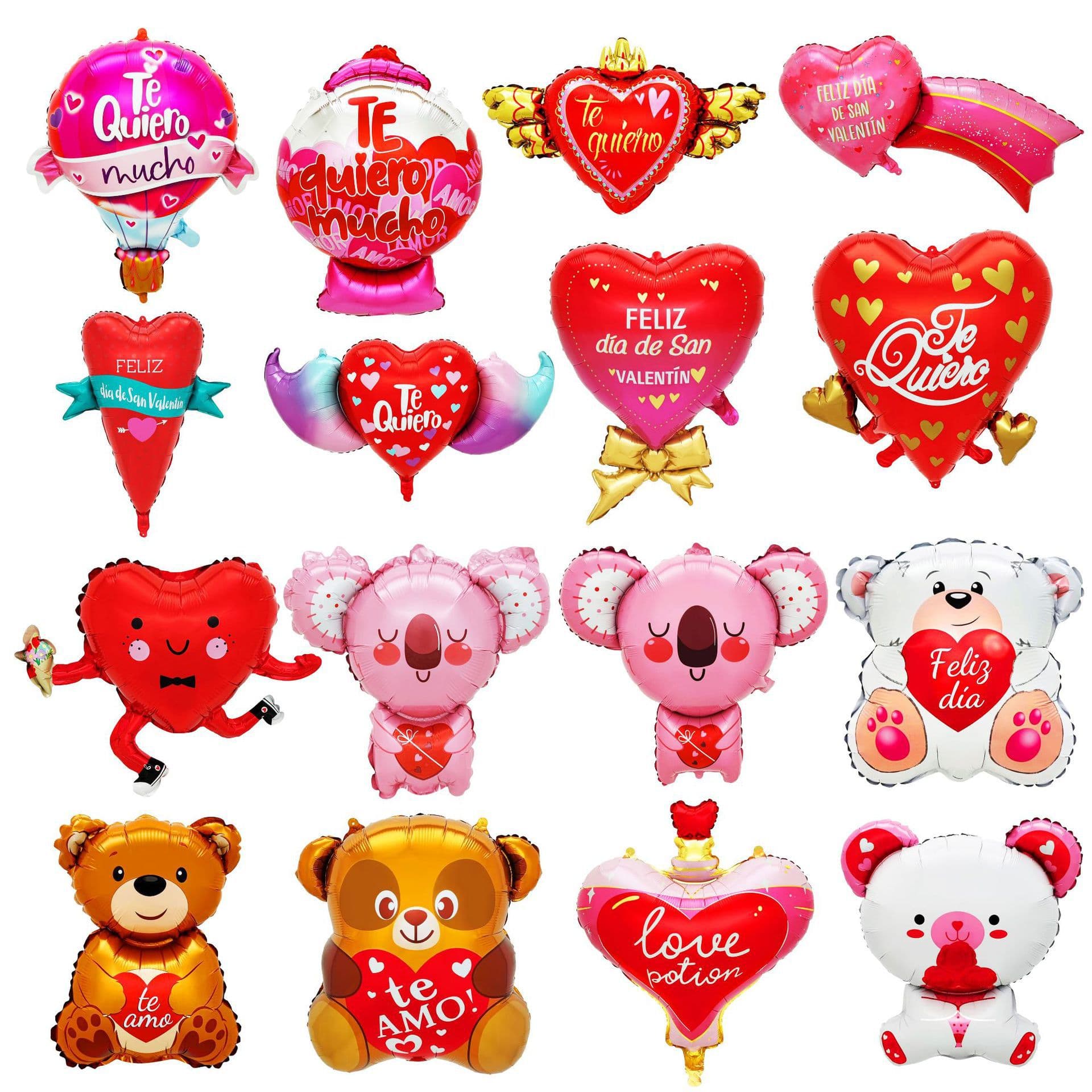 Cross-border Amazon Spanish Valentine's Day 520 English Proposal Scene Decoration Aluminum Foil Balloon Party Decor