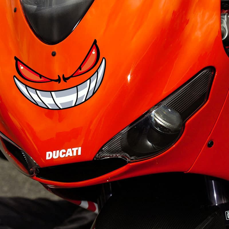 Devil eyes car stickers personalized expression stickers electric motorcycle motorcycle head reflective stickers waterproof decorative stickers
