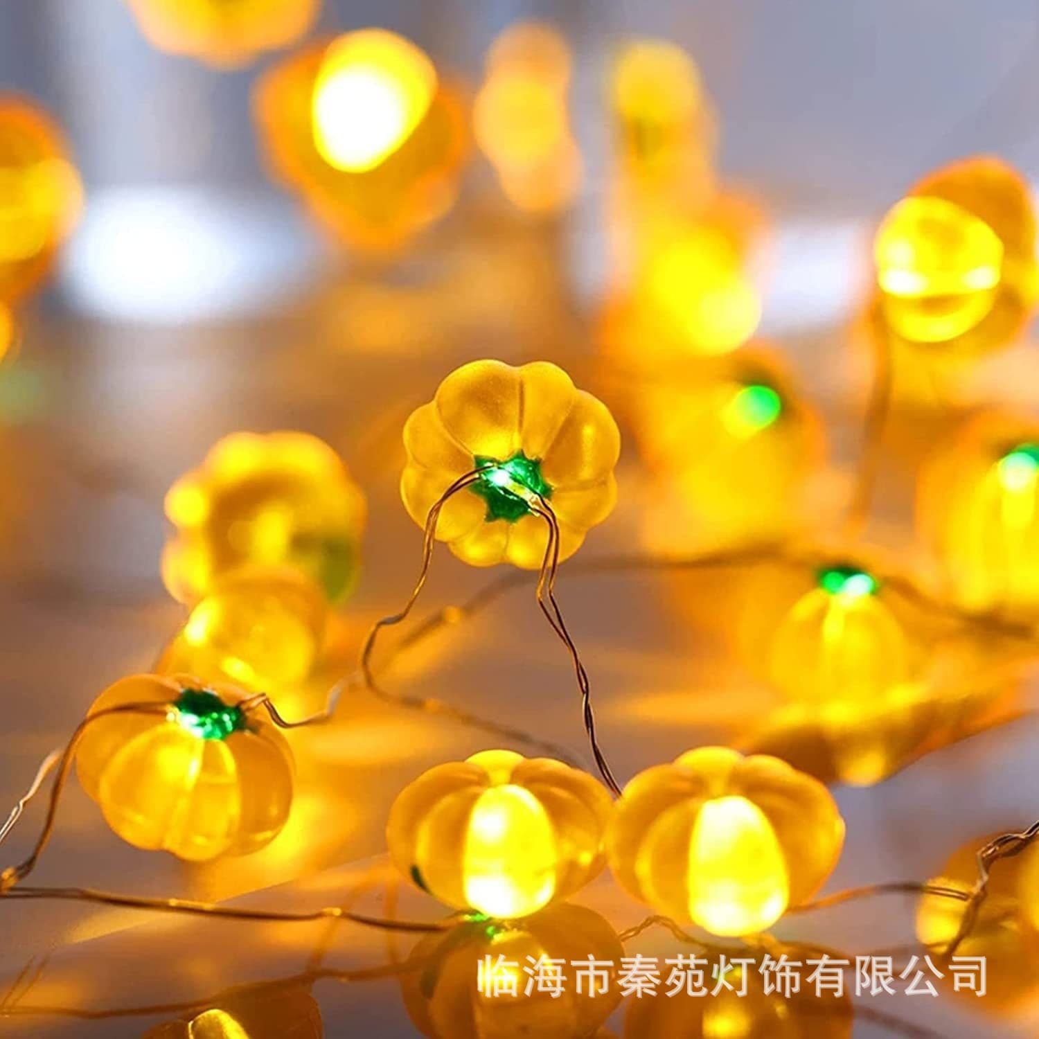 Cross-border Halloween LED Pumpkin Light Copper Wire String Lights Outdoor Atmosphere Decorative Colorful Light Strip