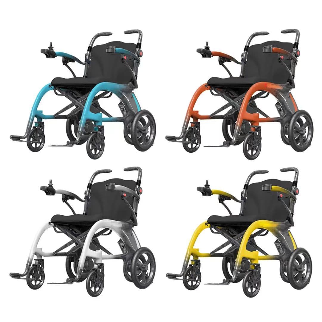 Cross-border Ultra-light Carbon Fiber Three-wheel Electric Wheelchair, Electric Four-wheel Folding Scooter for Disabled