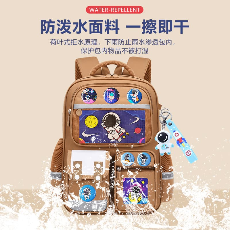 New Children's Backpack for Grades 1-6, Large Capacity Astronaut Design, Unisex School Backpack