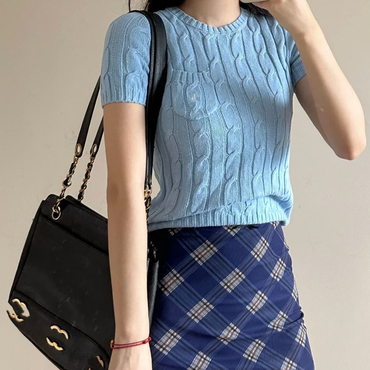 High-end RL Ralph Lauren Cable Knit Short Sleeve Knit Top with Small Pony Logo Vintage Casual Old Money Style Pocket Sweater Summer 2026