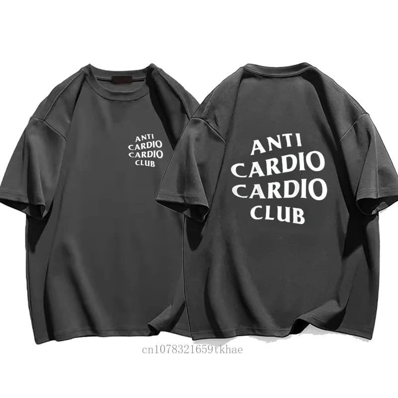 Men's Plus Size Anti Cardio Club T-Shirt Gym Life