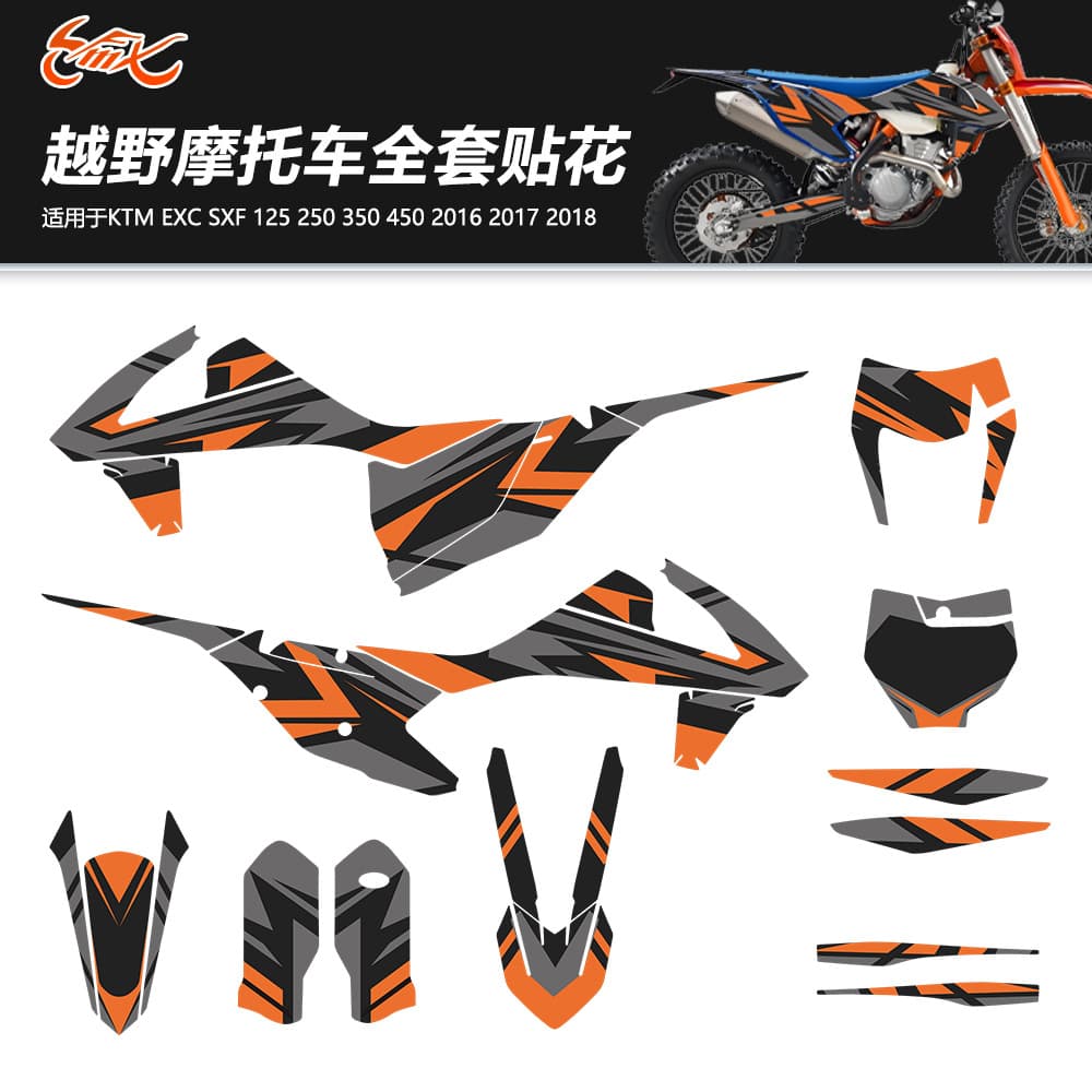 Sticker suitable for KTM EXC SXF 125 250 350 450 16-18 Husqvarna off-road vehicle