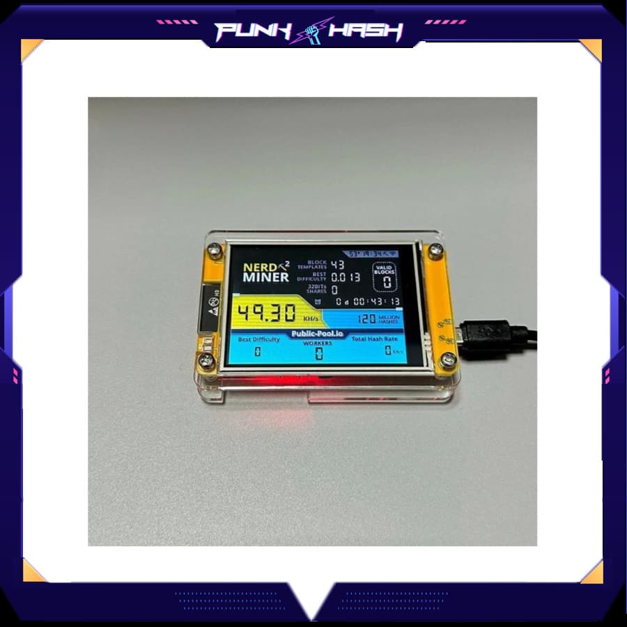 55K computing power lottery machine Nerdminer version 1.6.3, 2.8-inch enlarged version unlimited lottery machine