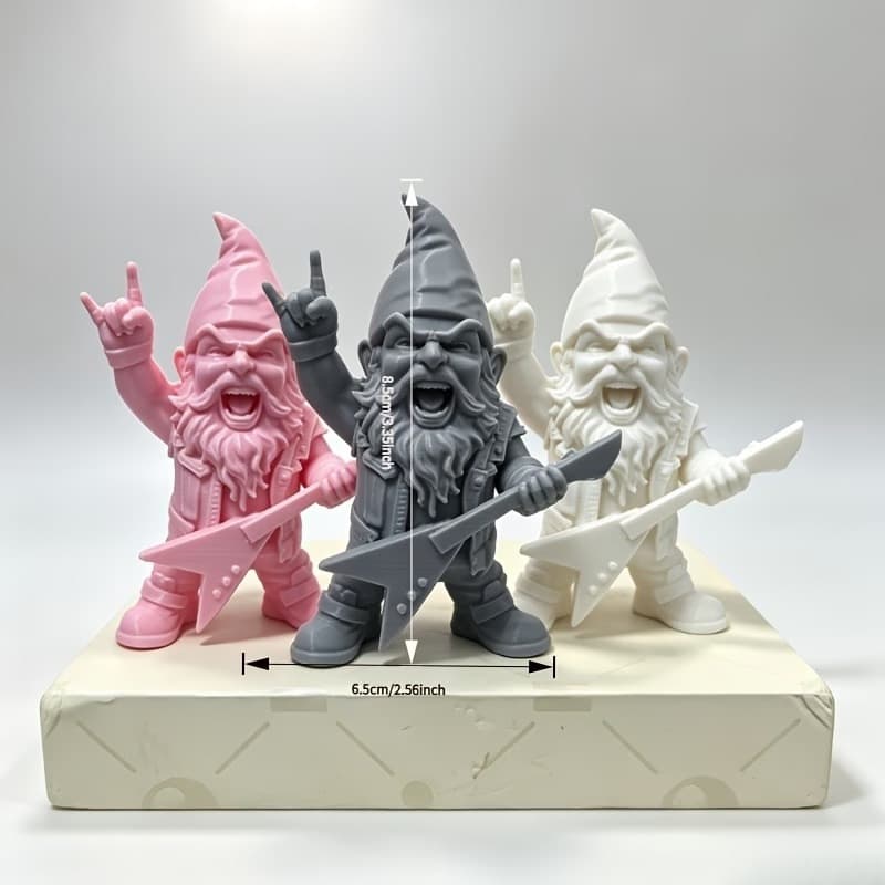 New Cross-Border Rock Guitar Gnome Figurine, Vintage Garden Outdoor Patio Decoration Trendy Desktop Ornament