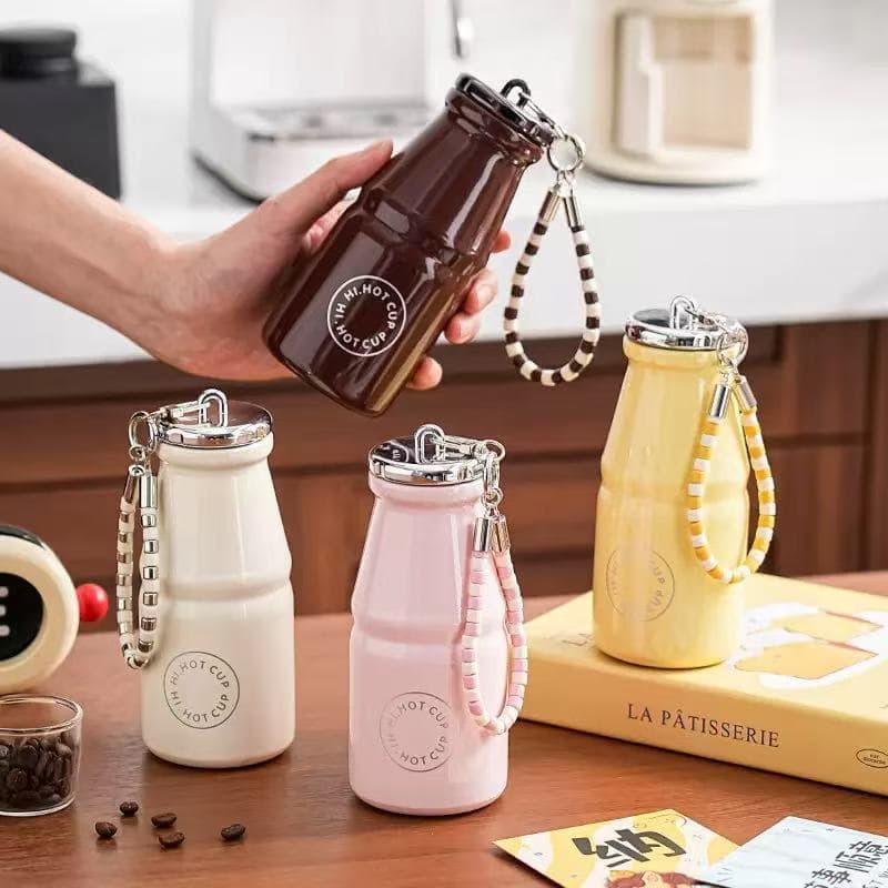 Stylish Mini Pocket Cup 316 Stainless Steel Ceramic-Coated Milk Water Bottle Small Portable Cup for Women