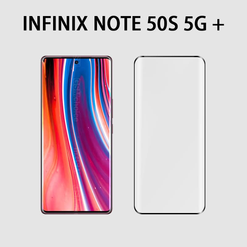 Suitable for INFINIX NOTE 50S 5G + curved heat-bent full-adhesive tempered film edge adhesive curved screen protective film