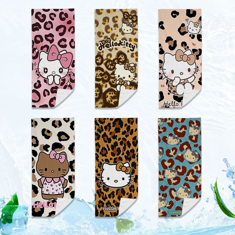 Charming Leopard Print Cooling Towel, Essential for Outdoor Swimming, Fitness, Yoga, Beach Towel, Bath Towel