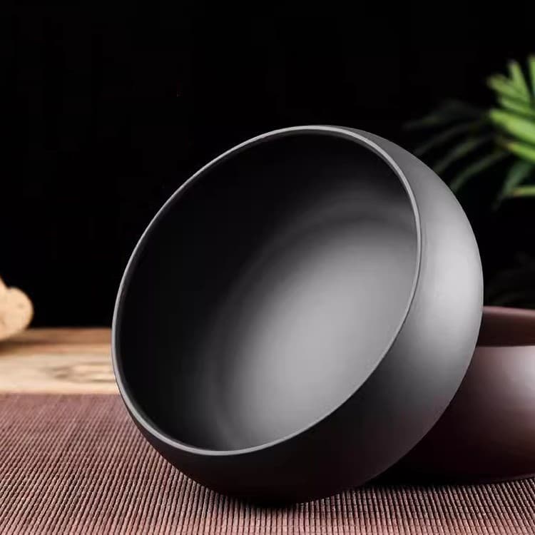 Small Purple Clay Tea Rinse Bowl, Water Rinse Bowl with Zen Kung Fu Tea Set Zero Accessories, Ceramic Ashtray Tea Cup Cleaning Bowl