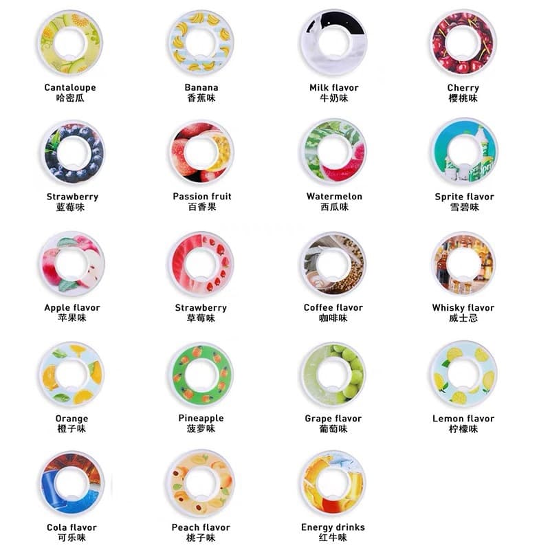 Cross-border Fun Flavor Cup Seasoning Ring, Zero Sugar Zero Calorie Extract Flavor Discs, Multiple Fruit Flavors, Water Drinking Gadget, Food-Grade Space