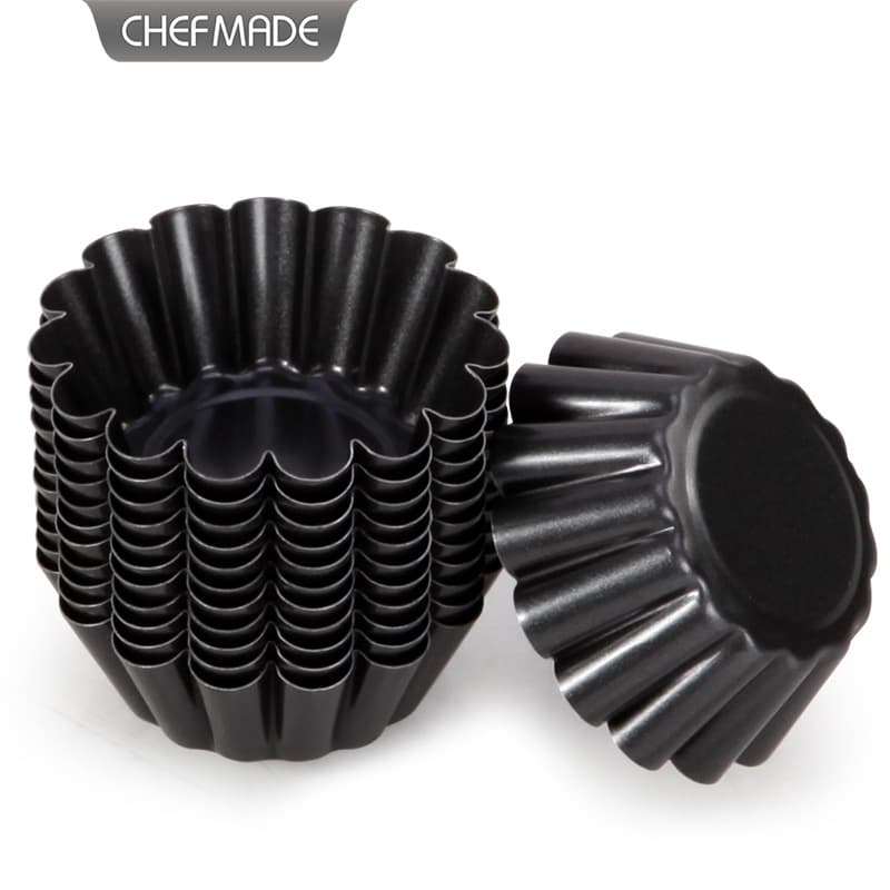 Non-stick Tart Mold Fluted Cup for Croissant Pudding Portuguese Egg Tart Cake Bowl Rice Pudding Mold DIY Baking Tool