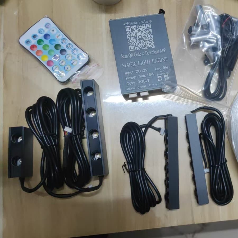 Split Car Fiber Optic Star Ceiling Light, Car Roof Fiber Optic Star Ceiling Kit, Ceiling Starlight Modification