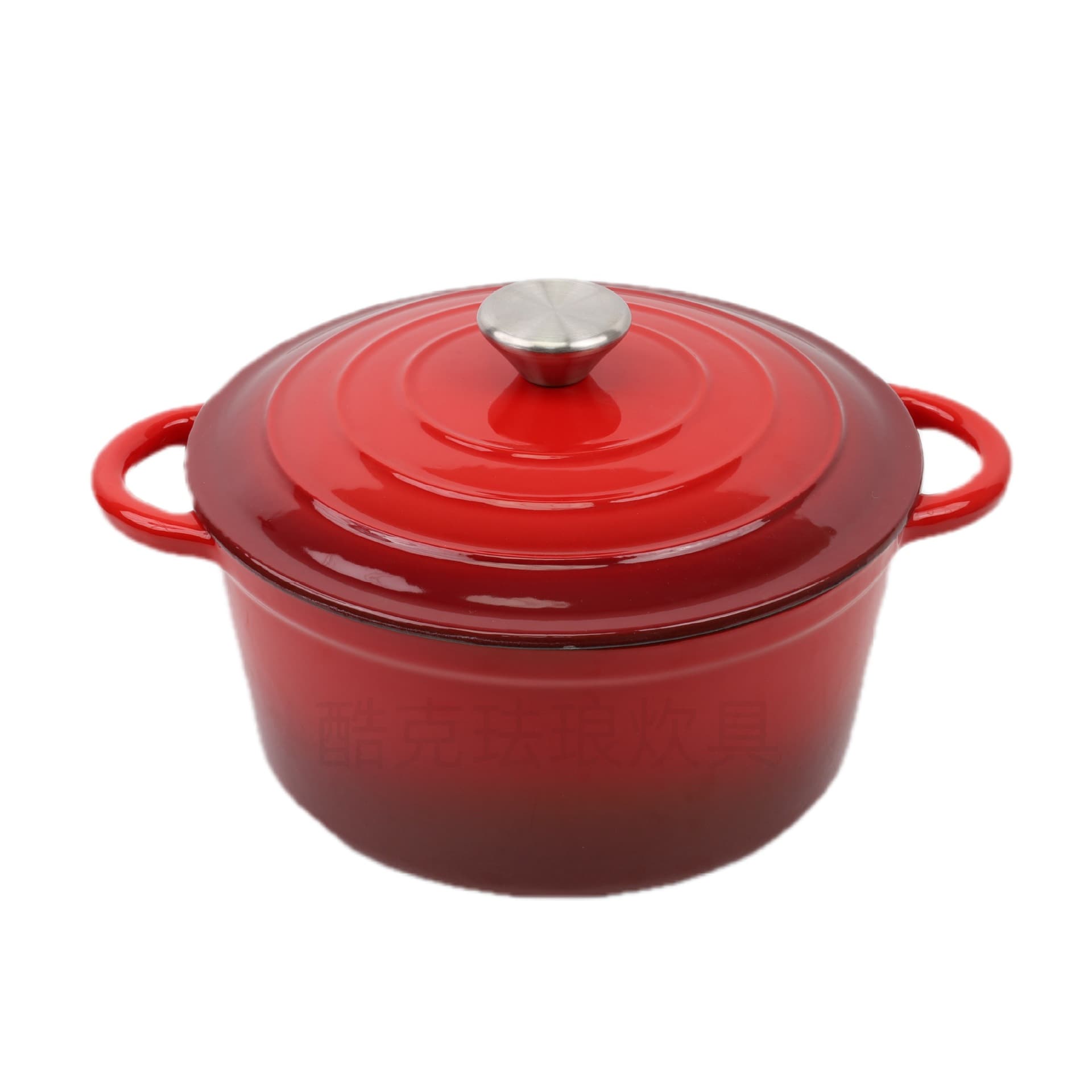 Multi-Color Enameled Cast Iron Dutch Oven, Non-Stick, Double Handles, Induction Compatible, Home Use