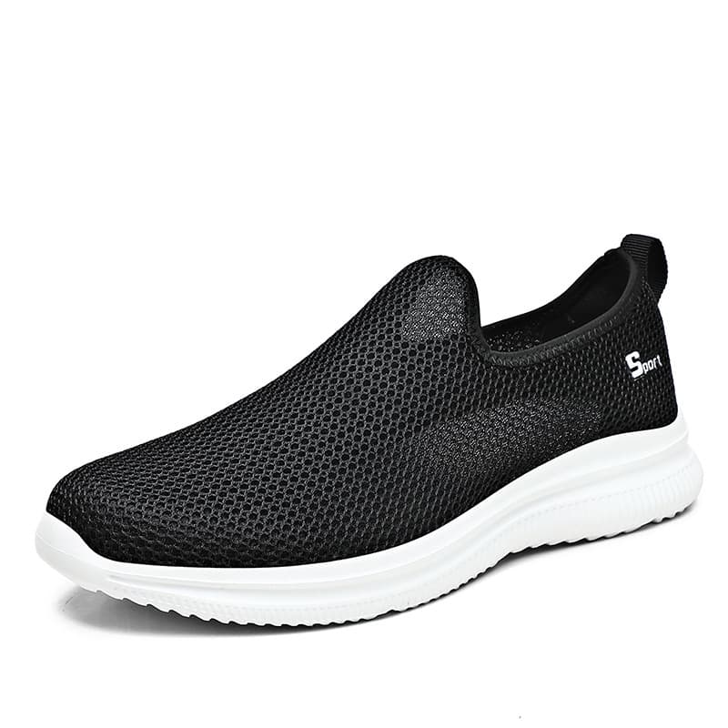 2025 New Casual Shoes Breathable Hollow Out Mesh Soft Bottom Running Shoes Trendy Couple Style Slip-On Single Sport Shoes