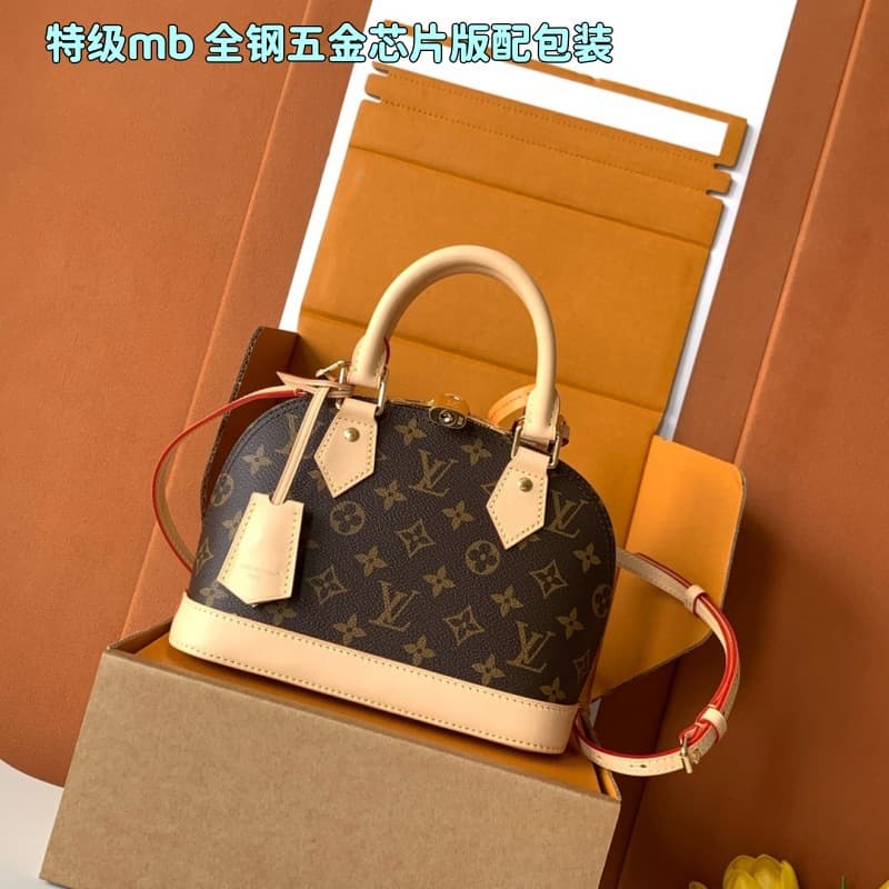 (Cross-border Premium Full Steel Version) LV Neverfull Monogram Sub-bag Shopping Bag Handheld Underarm Shoulder Bag