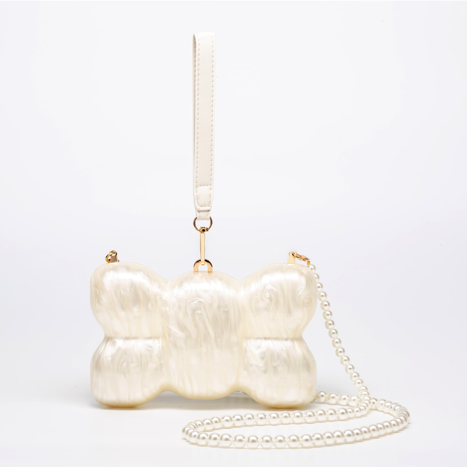 2025 Women's New European and American Style Single Shoulder Crossbody Bag Irregular Shell Acrylic Bag Fashion Wedding Evening Clutch